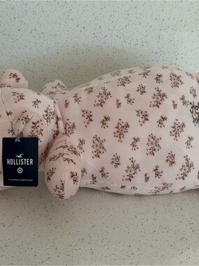 Hollister Light Pink Floral Plush Bear Pillow